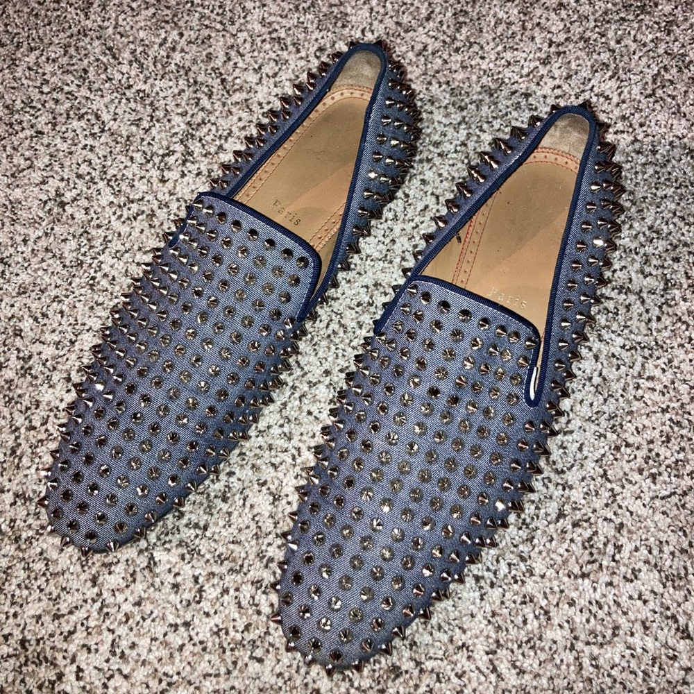 Christian Louboutin spiked mens loafer